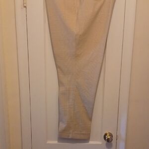 Men's Tan Plaid Pants. Sz 44 X 30 With 2" Cuff